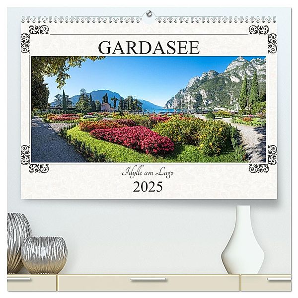 Gardasee - Idylle am Lago 2025 (hochwertiger Premium Wandkalender 2025 DIN A2 quer), Kunstdruck in Hochglanz, Calvendo, SusaZoom