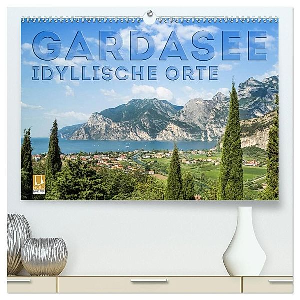 GARDASEE Idyllische Orte (hochwertiger Premium Wandkalender 2025 DIN A2 quer), Kunstdruck in Hochglanz, Calvendo, Melanie Viola
