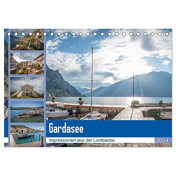 Gardasee - Impressionen aus der Lombardei (Tischkalender 2024 DIN A5 quer), CALVENDO Monatskalender, Stefan Mosert