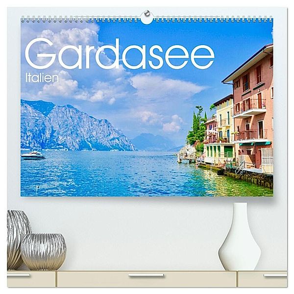 Gardasee, Italien (hochwertiger Premium Wandkalender 2024 DIN A2 quer), Kunstdruck in Hochglanz, Johannes Jansen