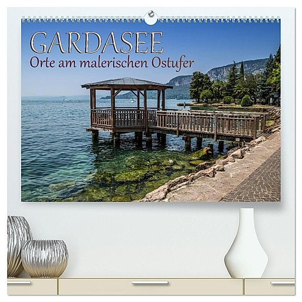 GARDASEE Orte am malerischen Ostufer (hochwertiger Premium Wandkalender 2024 DIN A2 quer), Kunstdruck in Hochglanz, Melanie Viola