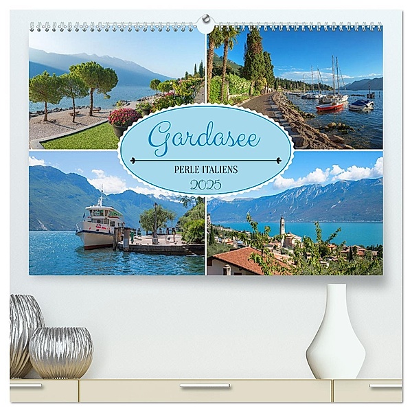 Gardasee - Perle Italiens (hochwertiger Premium Wandkalender 2025 DIN A2 quer), Kunstdruck in Hochglanz, Calvendo, SusaZoom