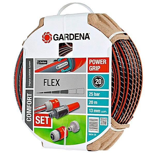 Gardena Comfort Flex-Schlauch 20 m, 1/2'' mit Systemteilen