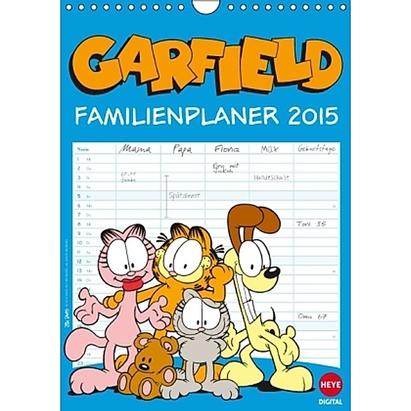 Garfield Familienplaner (Wandkalender 2015 DIN A4 hoch), Jim Davis