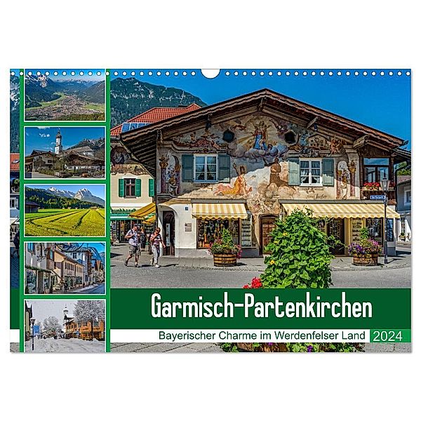 Garmisch-Partenkirchen - Bayerischer Charme im Werdenfelser Land (Wandkalender 2024 DIN A3 quer), CALVENDO Monatskalender, Dieter Wilczek