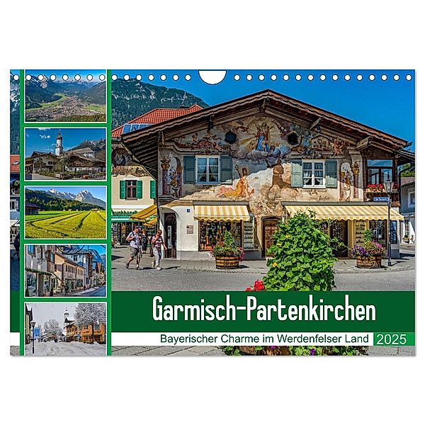 Garmisch-Partenkirchen - Bayerischer Charme im Werdenfelser Land (Wandkalender 2025 DIN A4 quer), CALVENDO Monatskalender, Calvendo, Dieter Wilczek