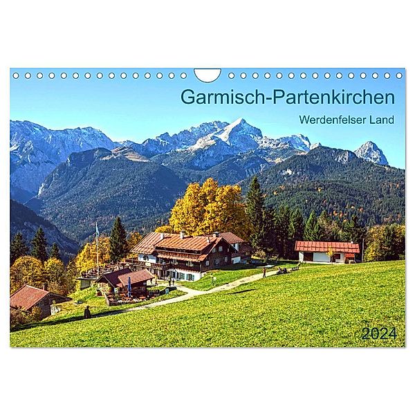 Garmisch-Partenkirchen Werdenfelser Land (Wandkalender 2024 DIN A4 quer), CALVENDO Monatskalender, Prime Selection