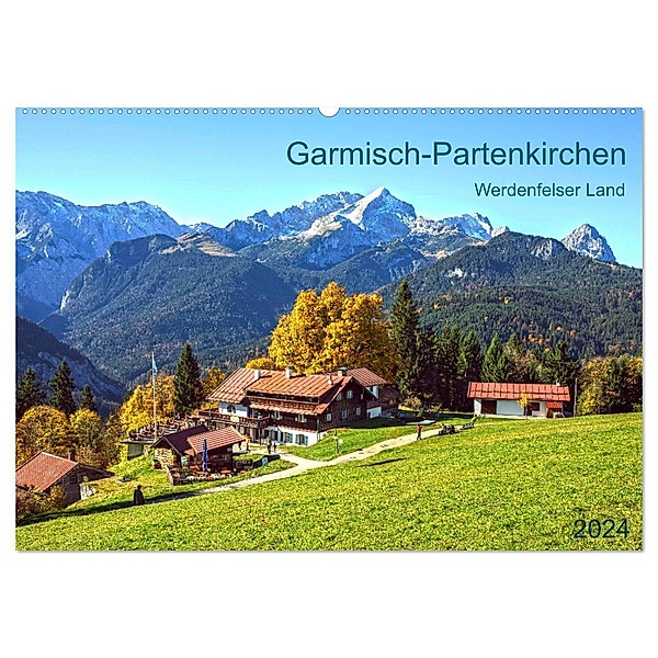 Garmisch-Partenkirchen Werdenfelser Land (Wandkalender 2024 DIN A2 quer), CALVENDO Monatskalender, Prime Selection