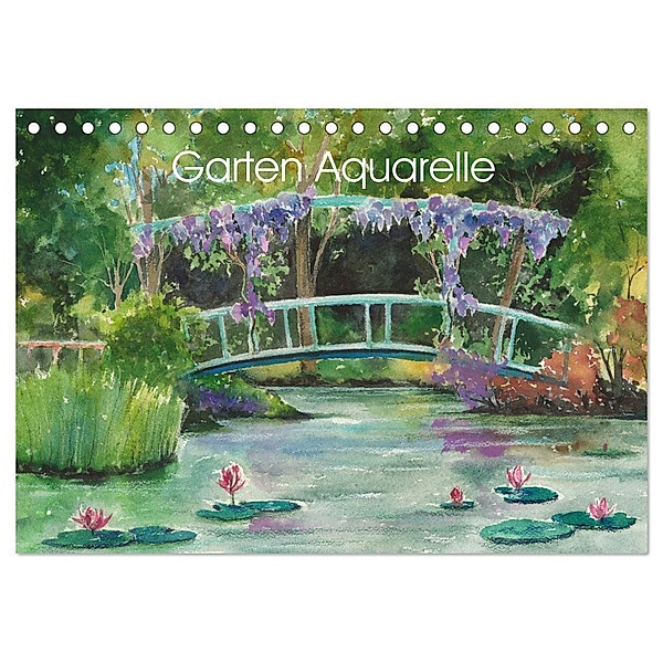 Garten Aquarelle (Tischkalender 2024 DIN A5 quer), CALVENDO Monatskalender, Jitka Krause