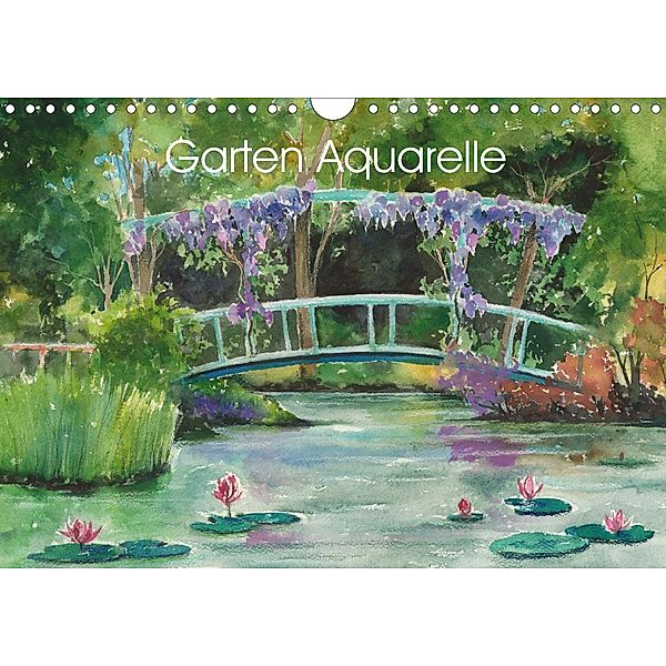 Garten Aquarelle (Wandkalender 2021 DIN A4 quer), Jitka Krause