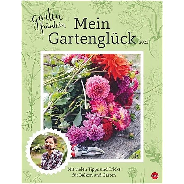 Garten Fräulein Posterkalender 2023. Fotokalender mit Garten- und Balkontipps des bekannten Garten-Fräuleins. Dekorative, Gartenfräulein