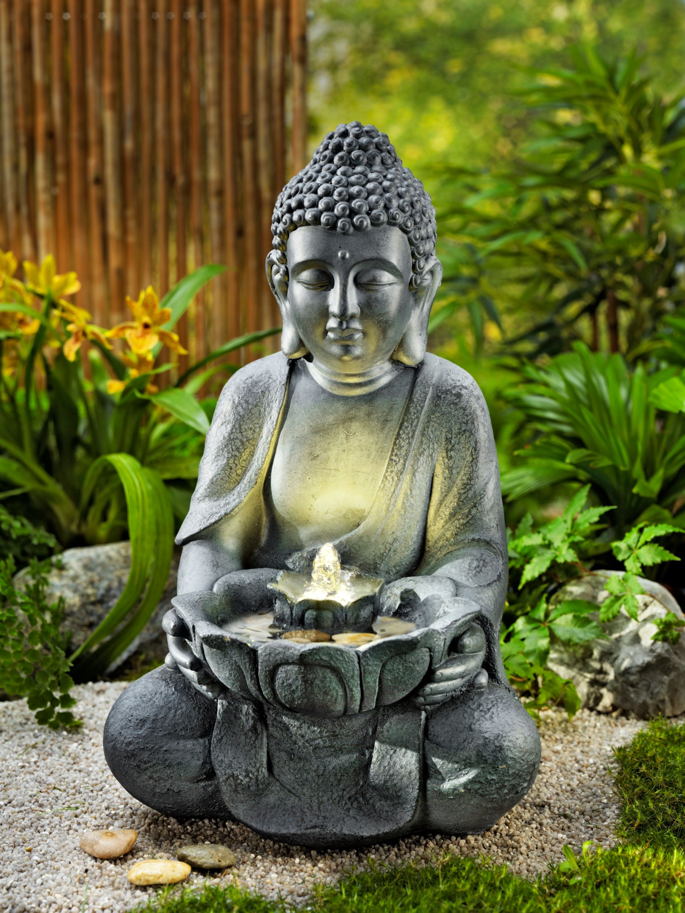 Gartenbrunnen Buddha mit LED-Beleuchtung bestellen | Weltbild.de