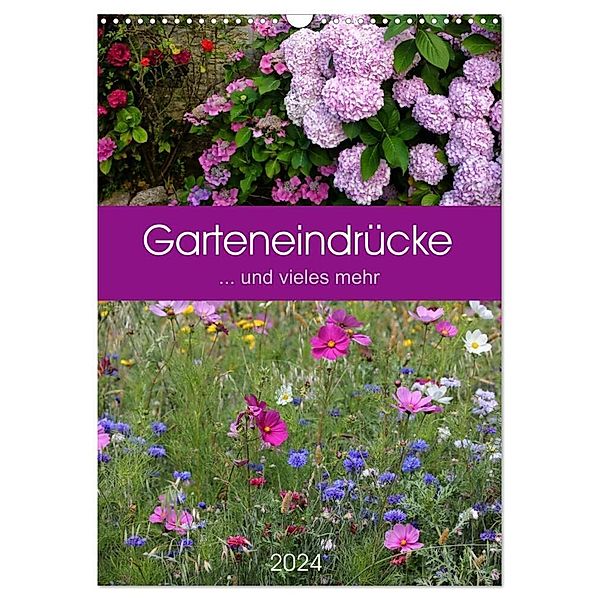 Garteneindrücke (Wandkalender 2024 DIN A3 hoch), CALVENDO Monatskalender, Manuela Falke