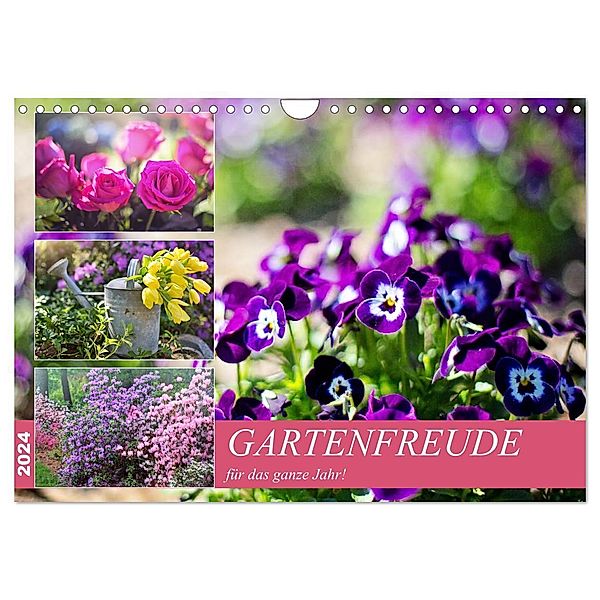 Gartenfreude für das ganze Jahr! (Wandkalender 2024 DIN A4 quer), CALVENDO Monatskalender, Rose Hurley