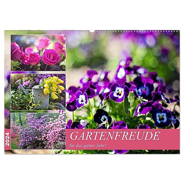 Gartenfreude für das ganze Jahr! (Wandkalender 2024 DIN A2 quer), CALVENDO Monatskalender, Rose Hurley