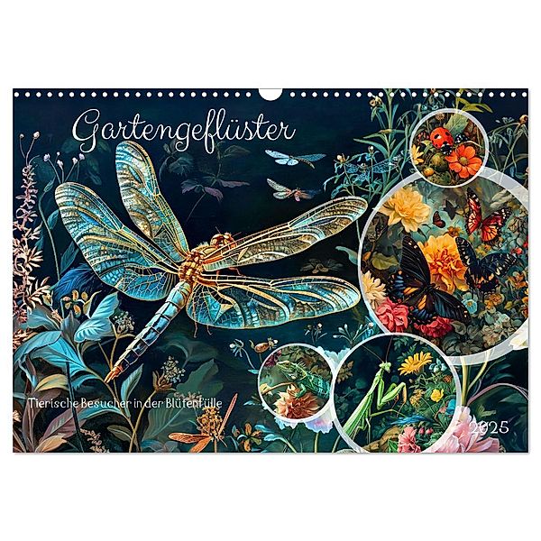 Gartengeflüster - Tierische Besucher in der Blütenfülle (Wandkalender 2025 DIN A3 quer), CALVENDO Monatskalender, Calvendo, Anja Frost