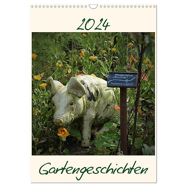 Gartengeschichten (Wandkalender 2024 DIN A3 hoch), CALVENDO Monatskalender, Ute Stehlmann und Helga M. Kaczmarek