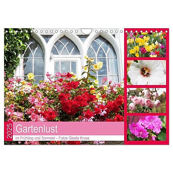 Gartenlust im Frühling und Sommer (Wandkalender 2025 DIN A4 quer), CALVENDO Monatskalender, Calvendo, Gisela Kruse