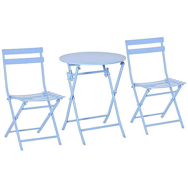 Gartenmöbel-Set im kompaktem Design (Farbe: hellblau)