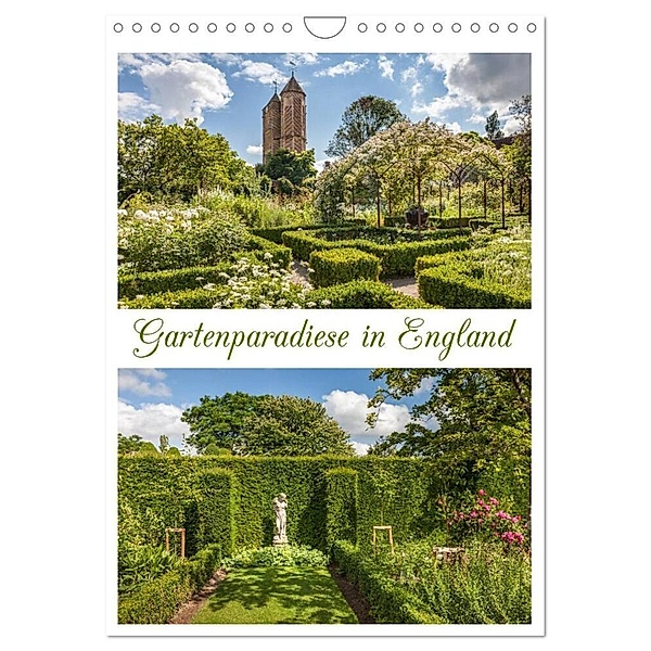 Gartenparadiese in England (Wandkalender 2024 DIN A4 hoch), CALVENDO Monatskalender, Christian Müringer