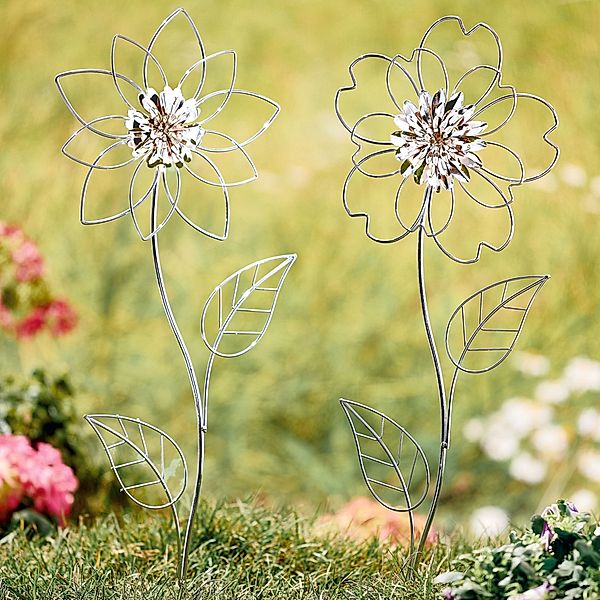 Gartenstecker-Set, 2-tlg. Blume