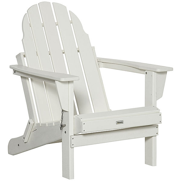 Gartenstuhl mit tiefem Sitz weiß (Farbe: weiß)