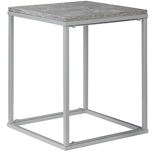 Gartentisch mit Metallrahmen grau (Farbe: grau)