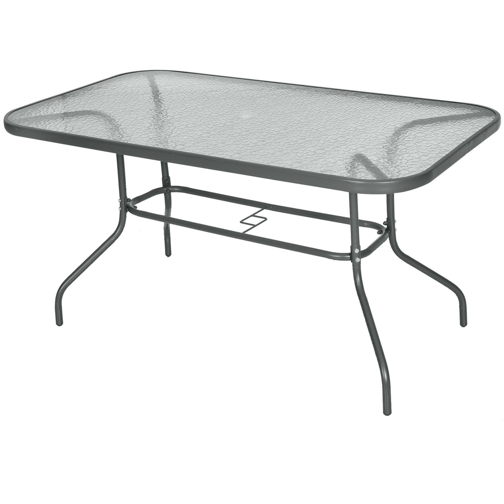 Gartentisch mit Schirmloch grau Farbe: kohlegrau | Weltbild.de