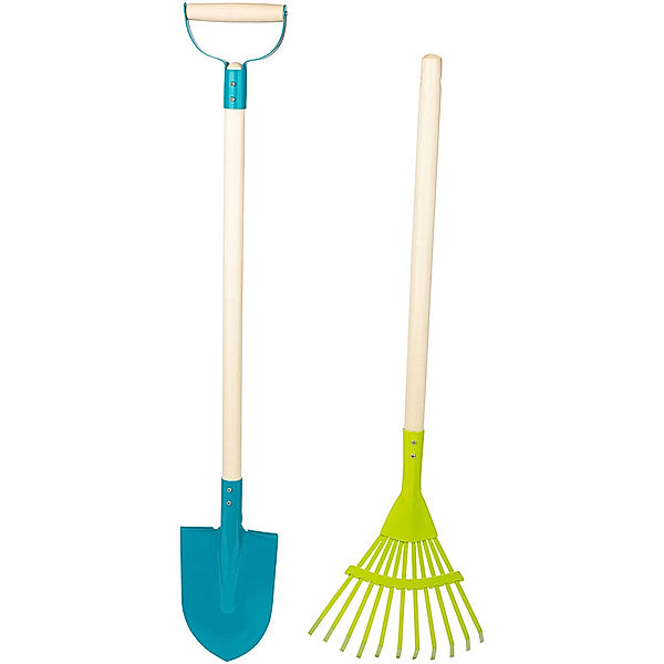 small foot® Gartenwerkzeug-Set DUO 2-teilig in grün/blau