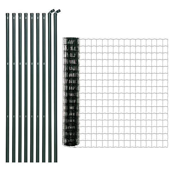 Gartenzaun aus flexiblen Draht grün (Farbe: grün)