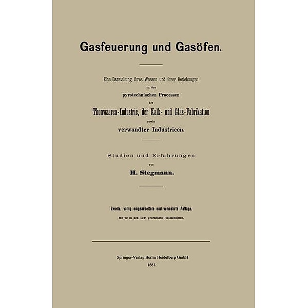 Gasfeuerung und Gasöfen, Heinrich Stegmann