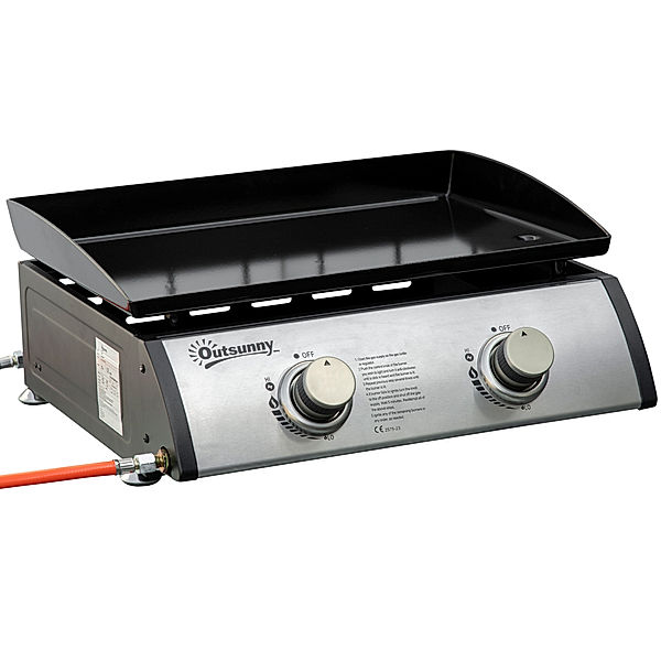 Gasgrill mit Fettauffangschale silber (Farbe: silber)