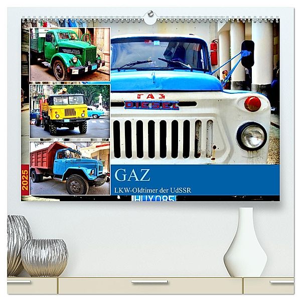 GAZ - LKW-Oldtimer der UdSSR (hochwertiger Premium Wandkalender 2025 DIN A2 quer), Kunstdruck in Hochglanz, Calvendo, Henning von Löwis of Menar