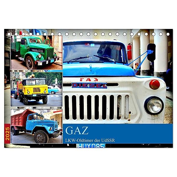 GAZ - LKW-Oldtimer der UdSSR (Tischkalender 2025 DIN A5 quer), CALVENDO Monatskalender, Calvendo, Henning von Löwis of Menar