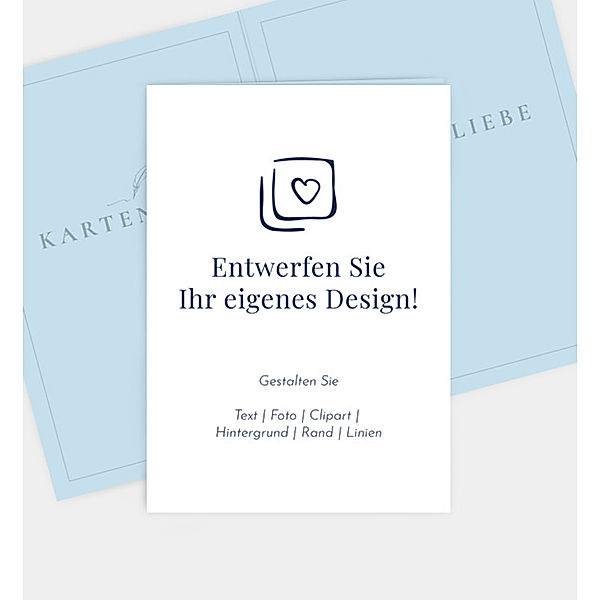 Geburtsanzeige Blanko Design, Klappkarte hoch (105 x 148mm)
