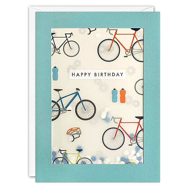 james ellis Geburtstagskarte PAPER SHAKIES – BIRTHDAY – BIKES PATTERN