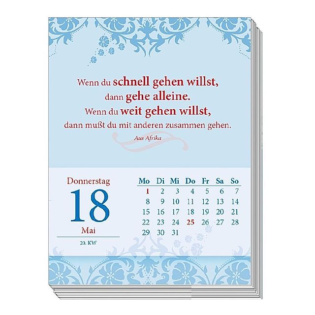 Gedanken & Sprüche. Abreißkalender 2019 mit Notizblock - Kalender bestellen