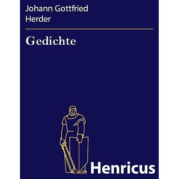 Gedichte, Johann Gottfried Herder