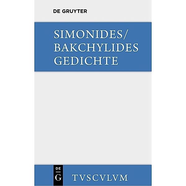 Gedichte, Simonides, Bakchylides