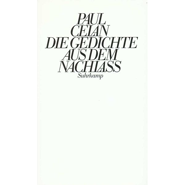 Gedichte aus dem Nachlaß, Paul Celan