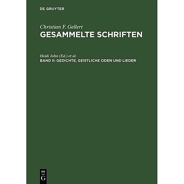 Gedichte, Geistliche Oden und Lieder