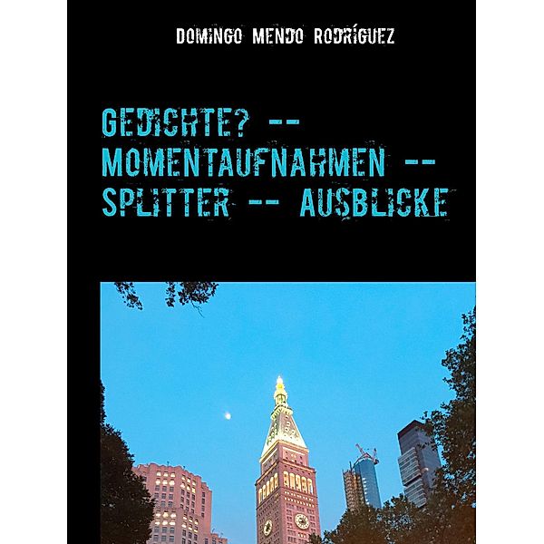 Gedichte? -- Momentaufnahmen -- Splitter -- Ausblicke, Domingo Mendo Rodríguez