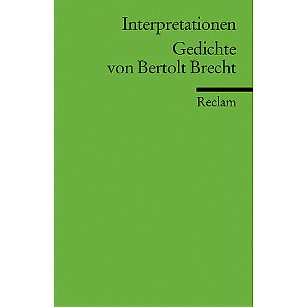 Gedichte von Bertolt Brecht, Bertolt Brecht