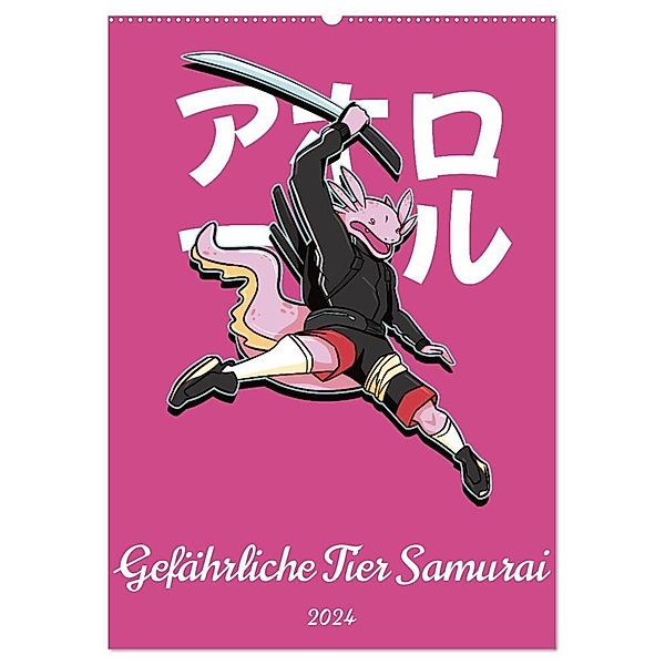 Gefährliche Tier Samurai (Wandkalender 2024 DIN A2 hoch), CALVENDO Monatskalender, Luca Schmidt