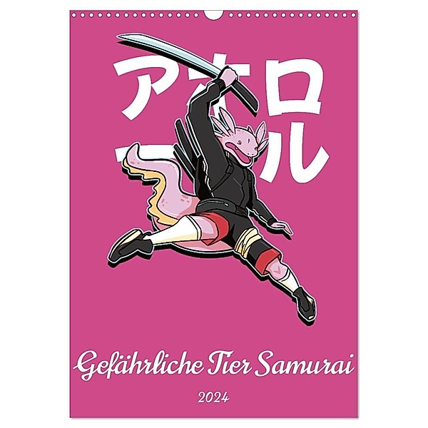 Gefährliche Tier Samurai (Wandkalender 2024 DIN A3 hoch), CALVENDO Monatskalender, Luca Schmidt