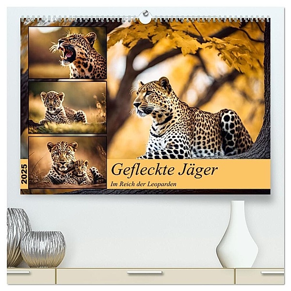 Gefleckte Jäger (hochwertiger Premium Wandkalender 2025 DIN A2 quer), Kunstdruck in Hochglanz, Calvendo, Claudia Kleemann