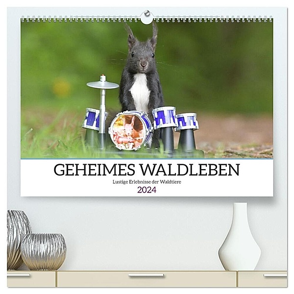 Geheimes Waldleben (hochwertiger Premium Wandkalender 2024 DIN A2 quer), Kunstdruck in Hochglanz, Sylvia Süss