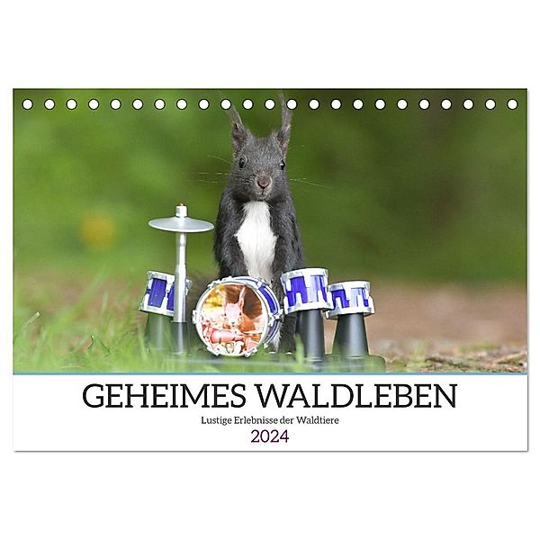 Geheimes Waldleben (Tischkalender 2024 DIN A5 quer), CALVENDO Monatskalender, Sylvia Süss