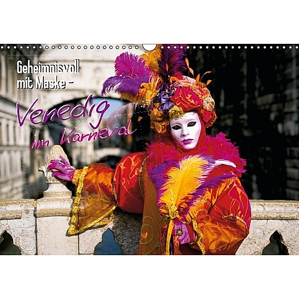 Geheimnisvoll mit Maske Venedig im Karneval (Posterbuch DIN A4 quer)