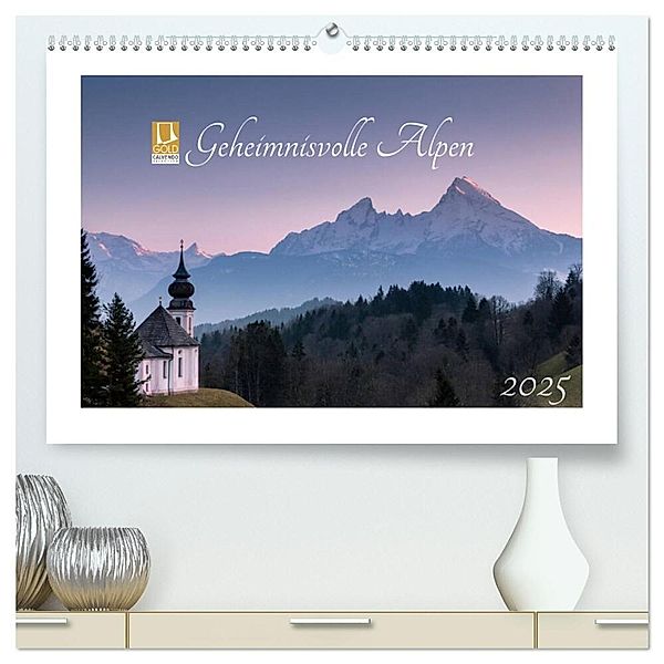 Geheimnisvolle Alpen (hochwertiger Premium Wandkalender 2025 DIN A2 quer), Kunstdruck in Hochglanz, Calvendo, Florian Westermann